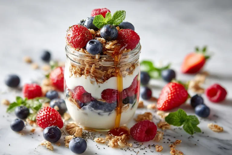 Greek Yogurt Parfait with Granola and Berries