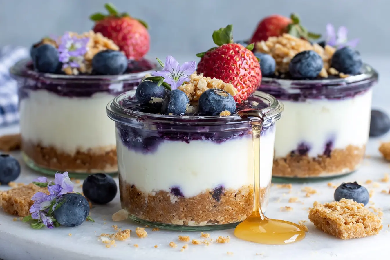 No Bake High Protein Cheesecake Cups