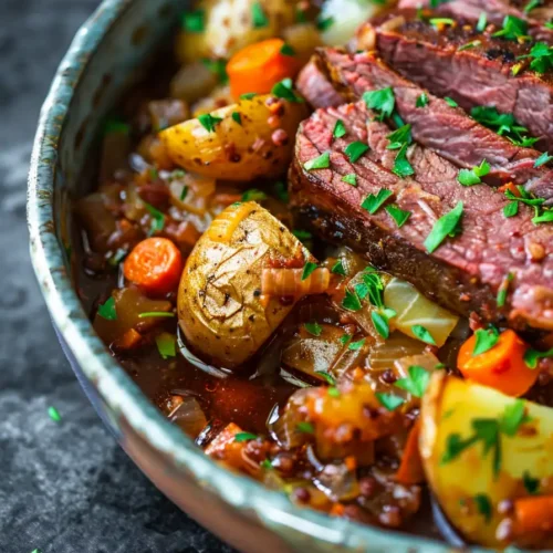 Slow Cooker Corned Beef and Cabbage (Easy High Protein Dinner)