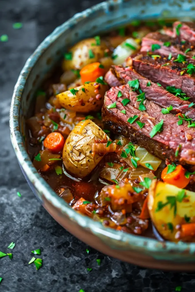 Slow Cooker Corned Beef and Cabbage (Easy High Protein Dinner)