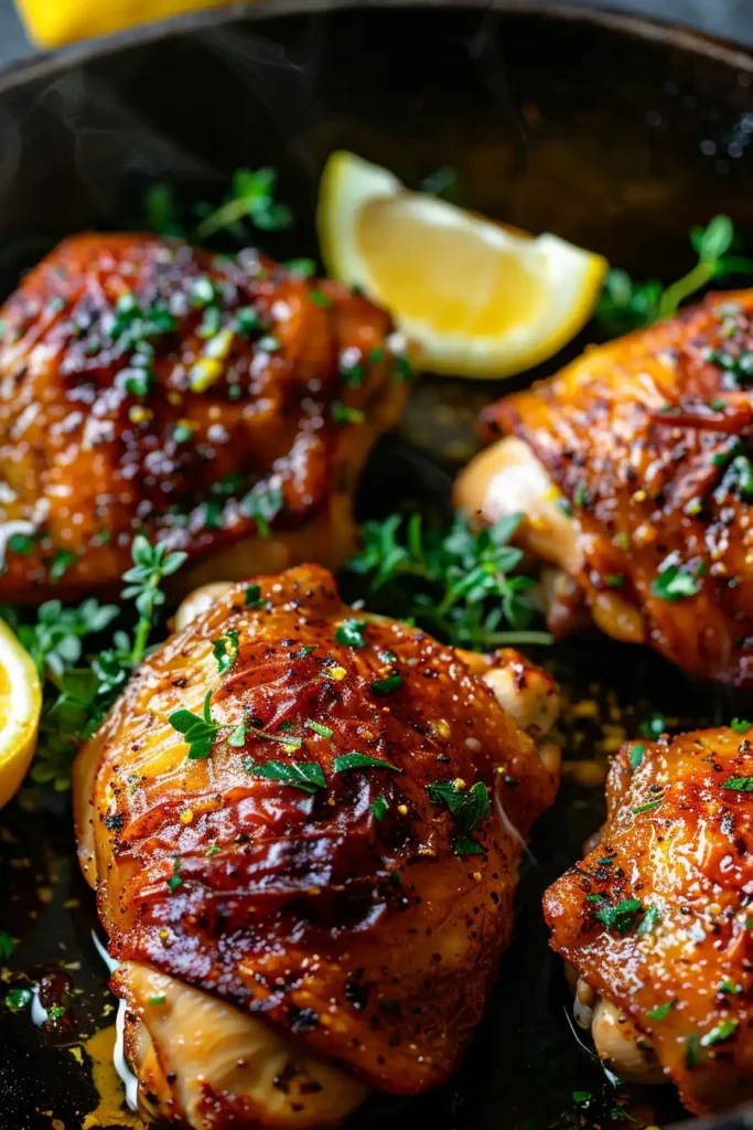 Baked Lemon Herb Chicken Thighs — Easy High Protein Dinner